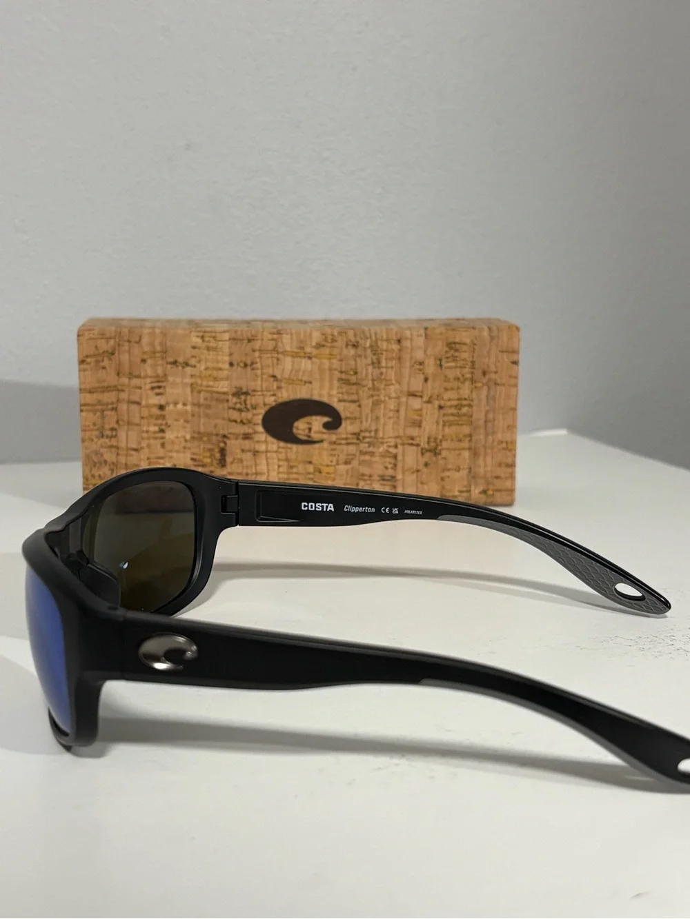 Costa Del Mar Clipperton Polarized Sunglasses - Matte Black / Blue Mirror (58mm)